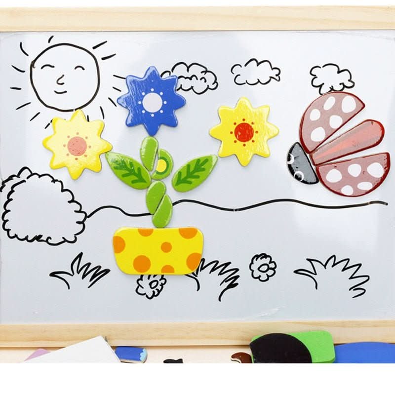 Tablica ArtMagnet dla dzieci: drewniana powierzchnia w stylu Montessori do rysowania magnetycznego
