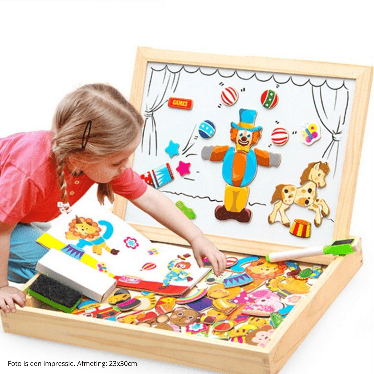 Tablica ArtMagnet dla dzieci: drewniana powierzchnia w stylu Montessori do rysowania magnetycznego