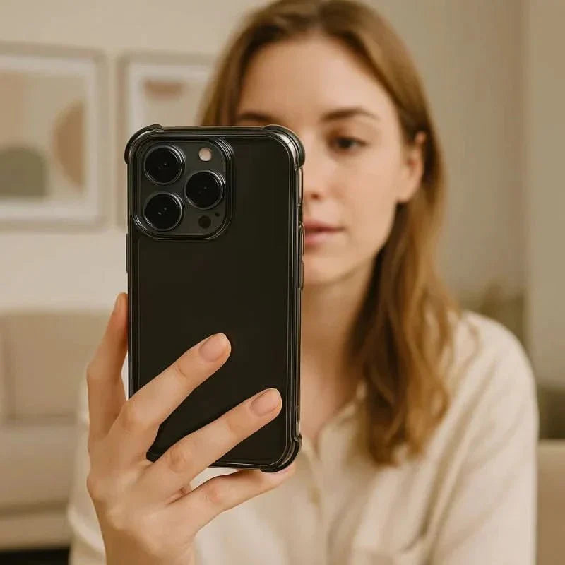 AuraShield クリスタルクリア 衝撃吸収バンパーケース iPhone用