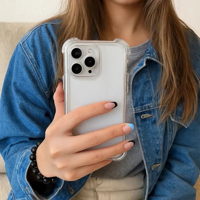 AuraShield クリスタルクリア 衝撃吸収バンパーケース iPhone用
