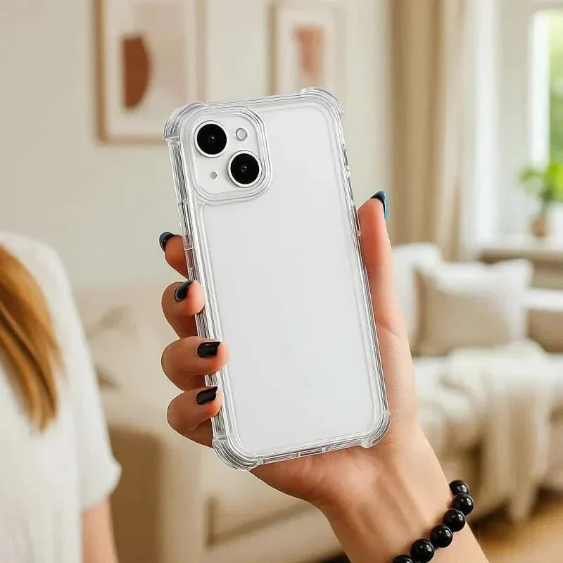 AuraShield クリスタルクリア 衝撃吸収バンパーケース iPhone用