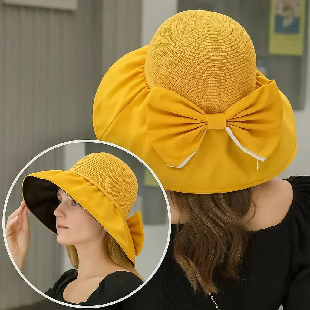 Seabreeze Chic Wide Brim Sun Hat With UV Protection For Beach Lovers