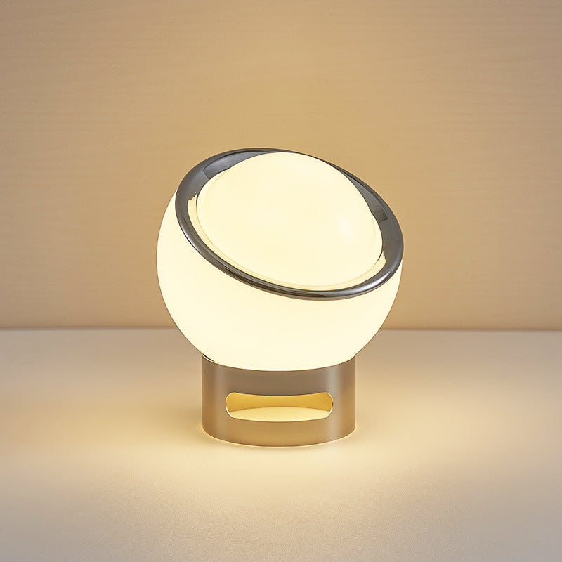 Lucette Fransk Opalglas Bauhaus Bordslampa för Sovrum