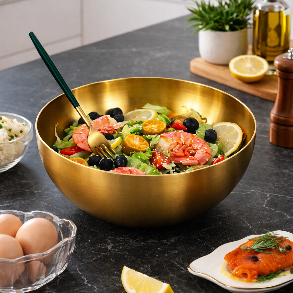 AURABOWL servírovací mísa z nerezové oceli pro každodenní stolování