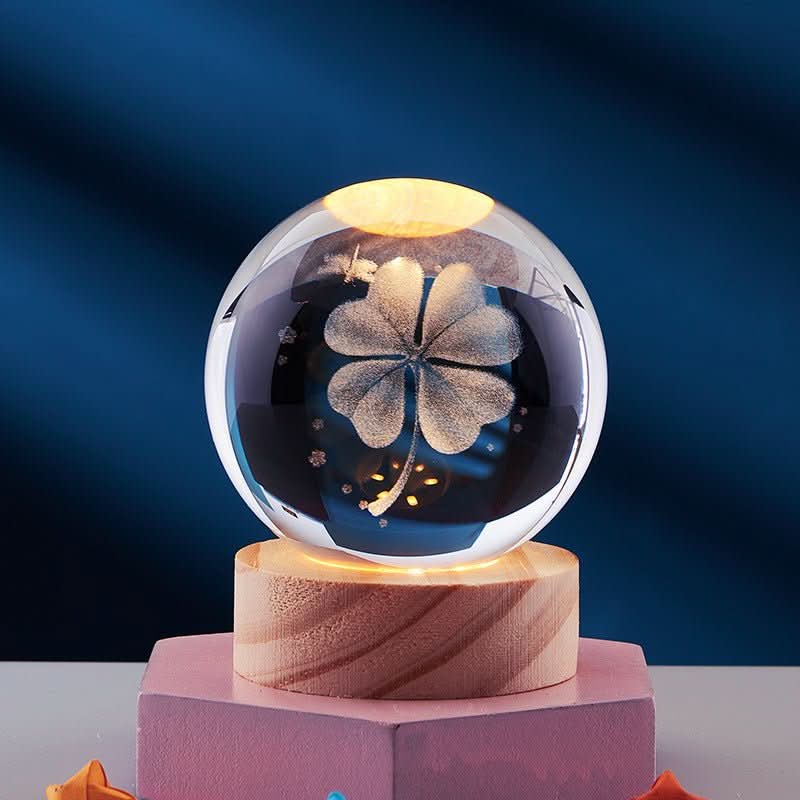 AURASHINE Dreamy Night Crystal Lamp With Subtle LED Glow
