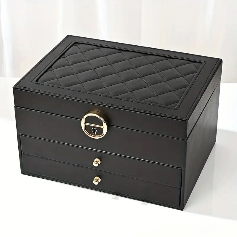 Aurelia Box Læder Organizer til Smykker med Flere Lag