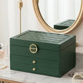 Aurelia Box Læder Organizer til Smykker med Flere Lag
