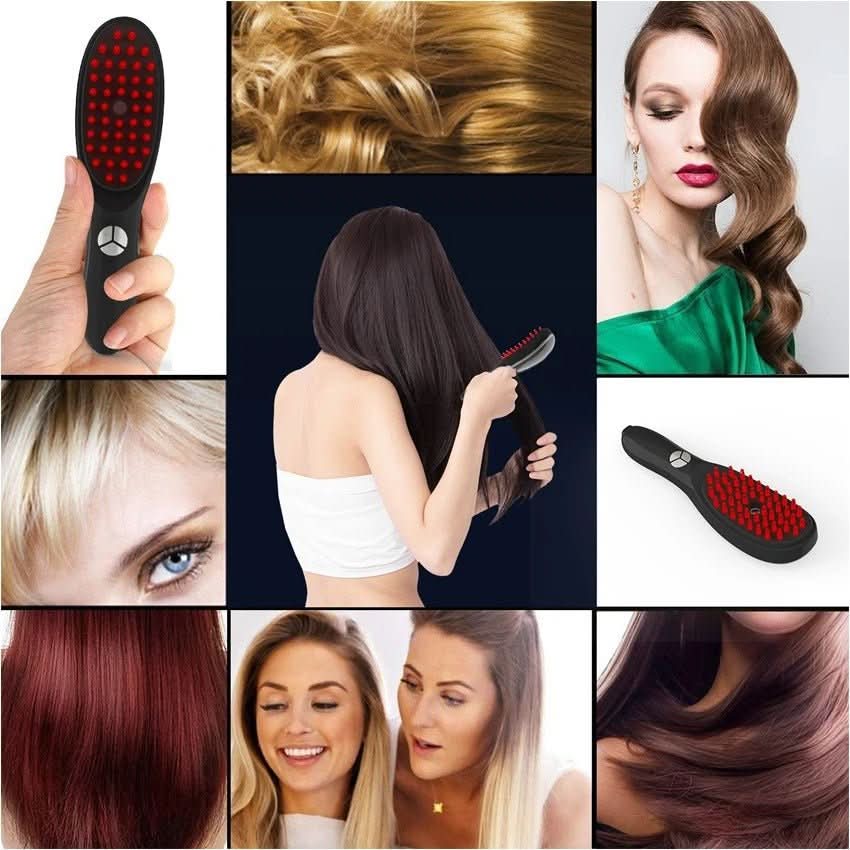 Pettine GlowFusion 5 in 1 con massaggio e terapia della luce per tutti i tipi di capelli