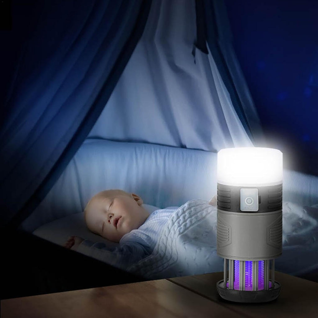 Solar Powered Insect Trap With UV Light And LED Flashlight