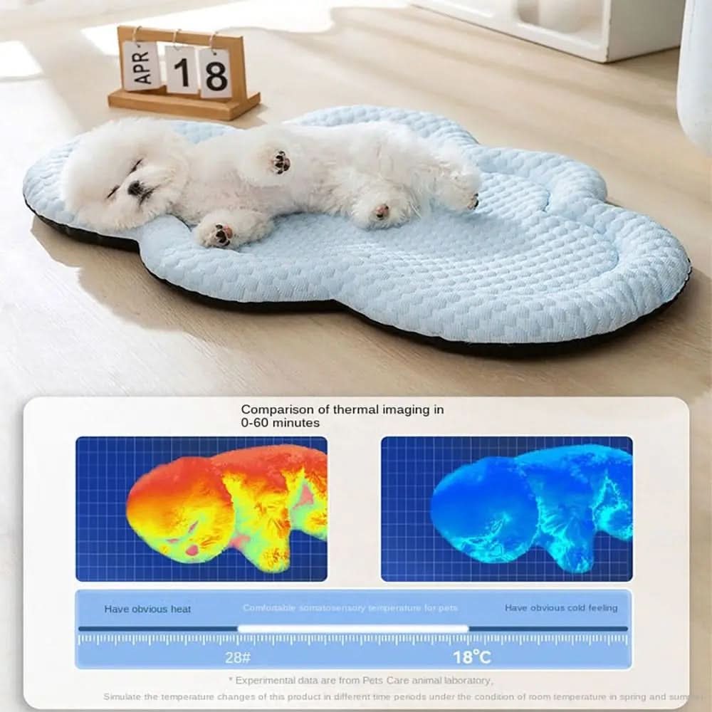 AeroNest Cooling Pet Mat Cloud Shape for Summer Comfort
