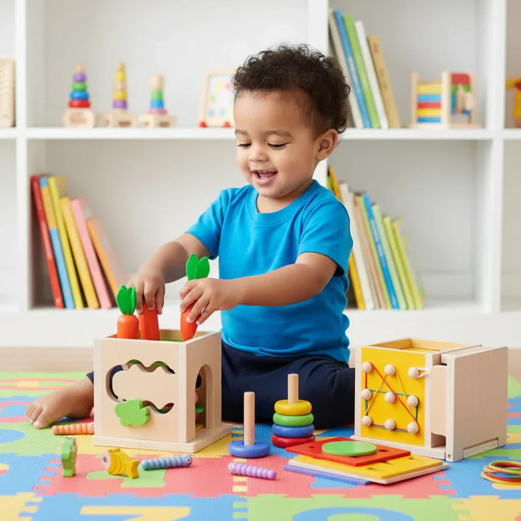 NovaNest 8-i-1 Montessori lekekube for babyer fremmer utvikling og kreativitet