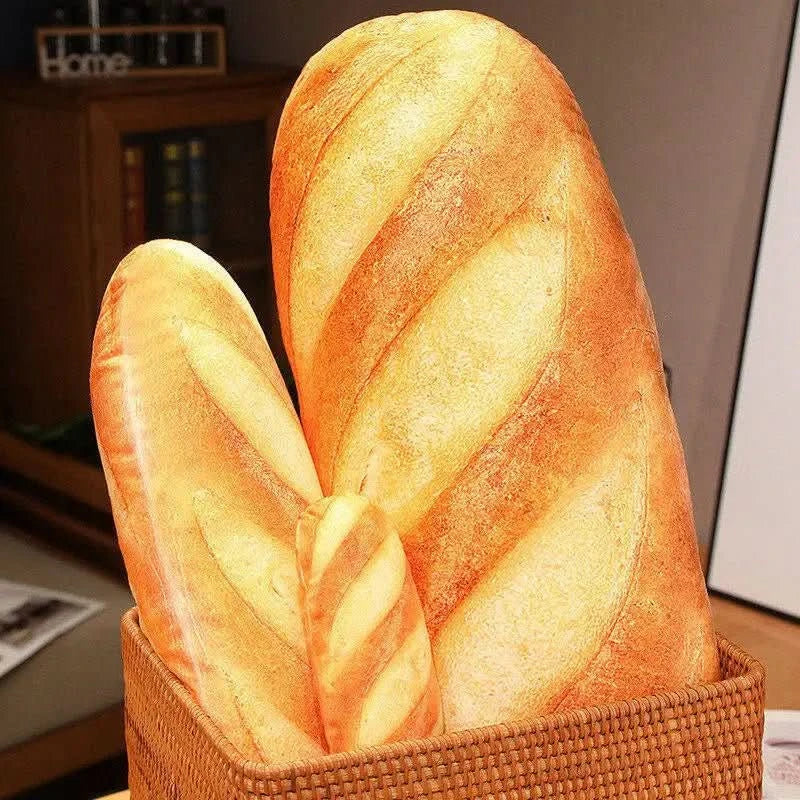 Baguettina Plyšový Polštář ve Tvaru Bagety pro Teplé Domácí Pohodlí
