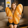 Baguettina Plyšový Polštář ve Tvaru Bagety pro Teplé Domácí Pohodlí