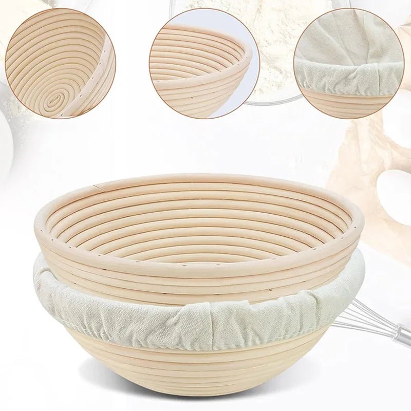 Panier artisanal BAKEHAVEN avec rotin pour la fermentation de la pâte