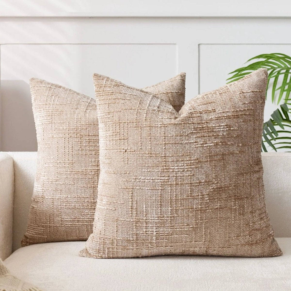 BAMBOCHEN Chenille Throw Pillow With Bamboo Texture For Elegant Home Decor