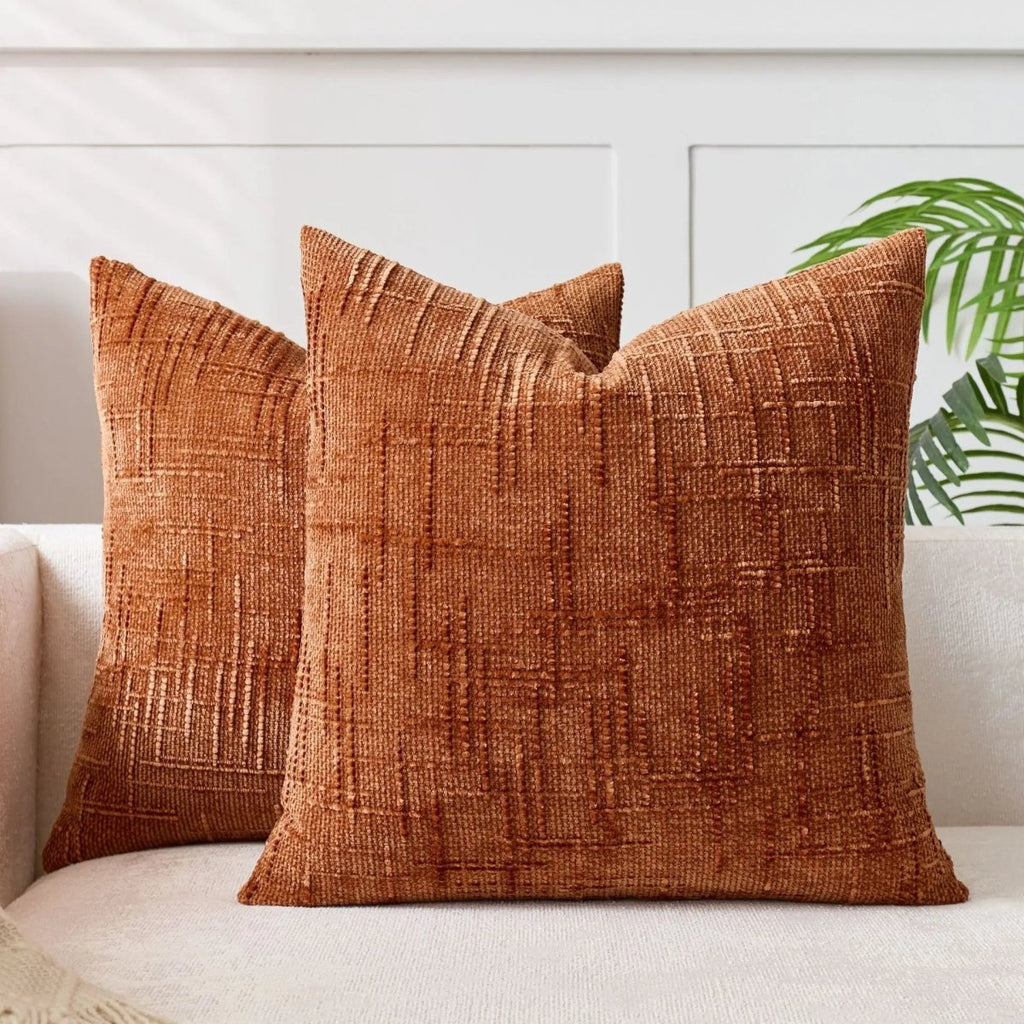 BAMBOCHEN Chenille Throw Pillow With Bamboo Texture For Elegant Home Decor