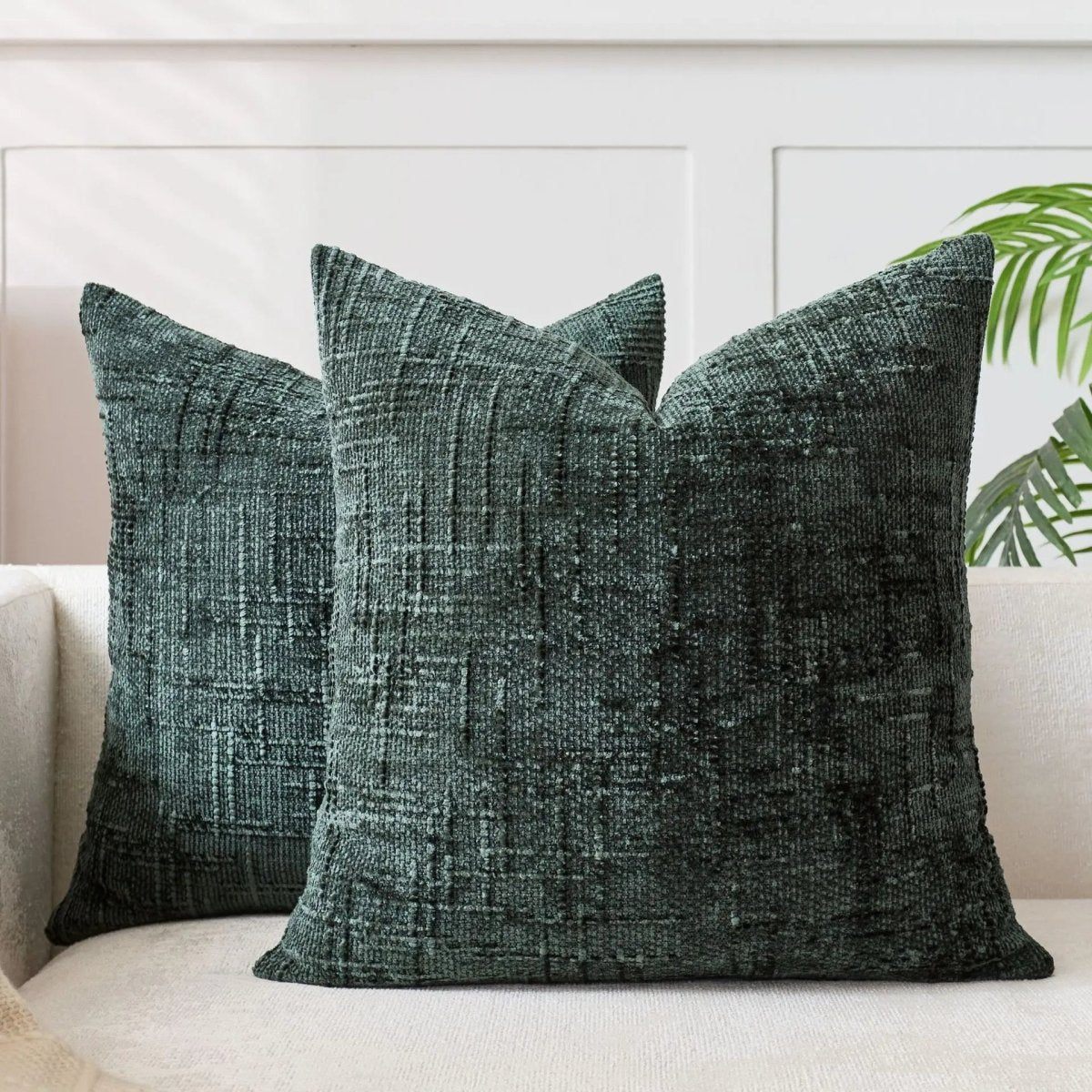 BAMBOCHEN Chenille Throw Pillow With Bamboo Texture For Elegant Home Decor