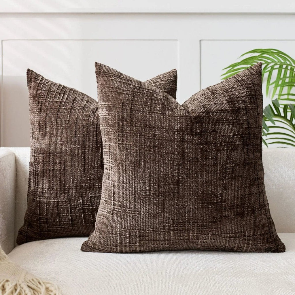 BAMBOCHEN Chenille Throw Pillow With Bamboo Texture For Elegant Home Decor