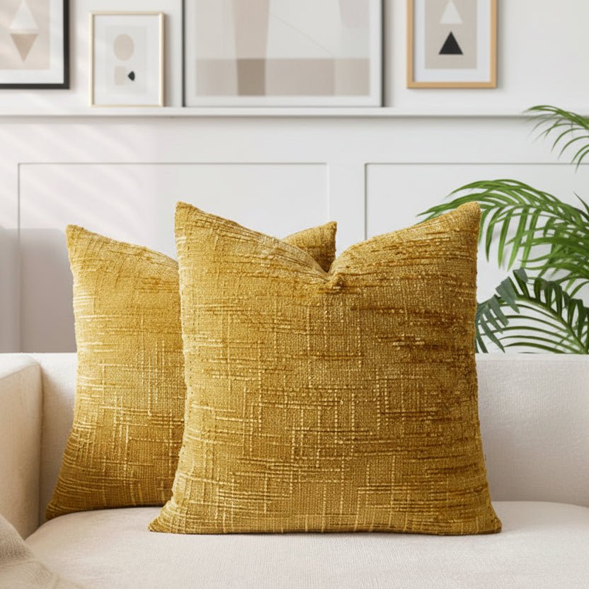 BAMBOCHEN Chenille Throw Pillow With Bamboo Texture For Elegant Home Decor