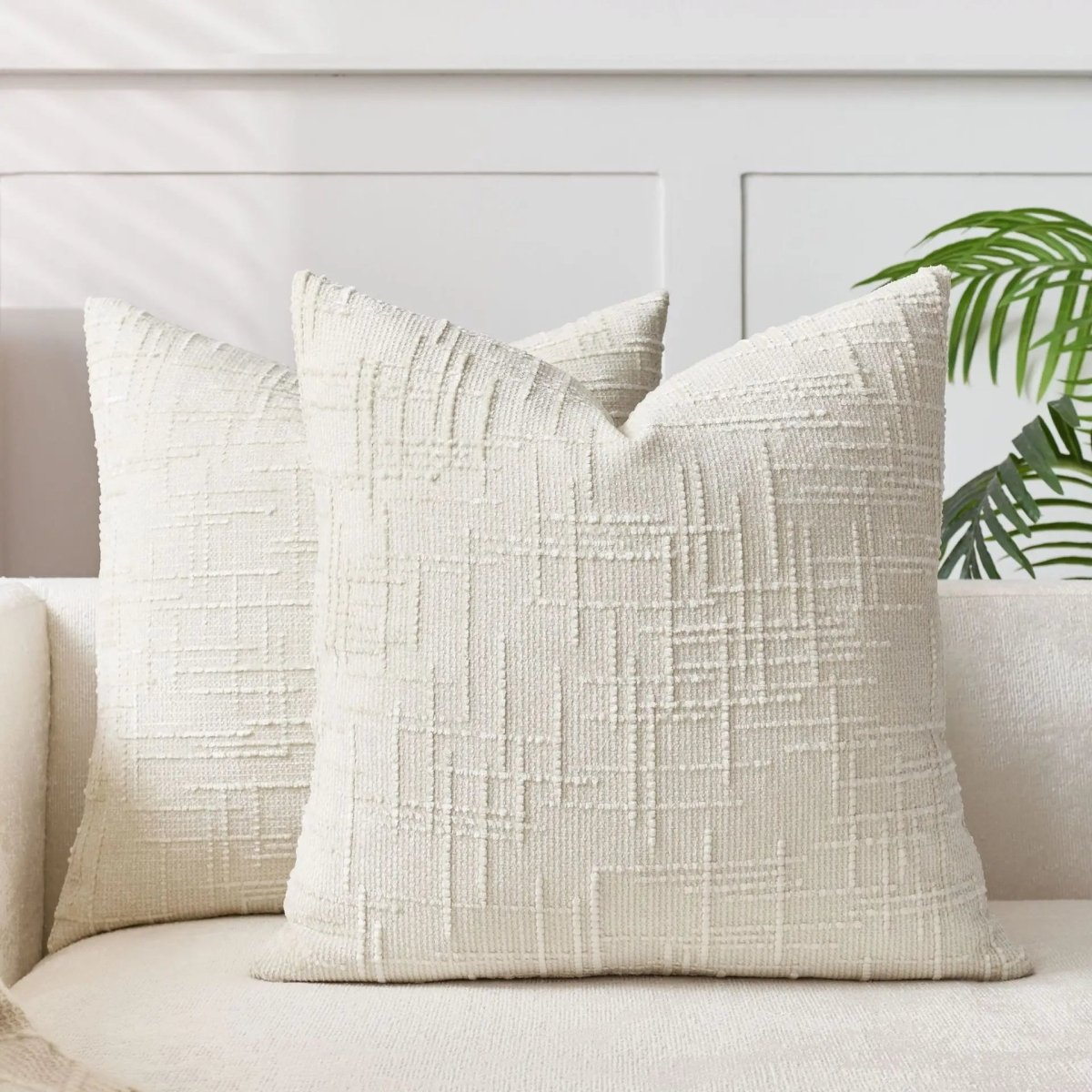 BAMBOCHEN Chenille Throw Pillow With Bamboo Texture For Elegant Home Decor