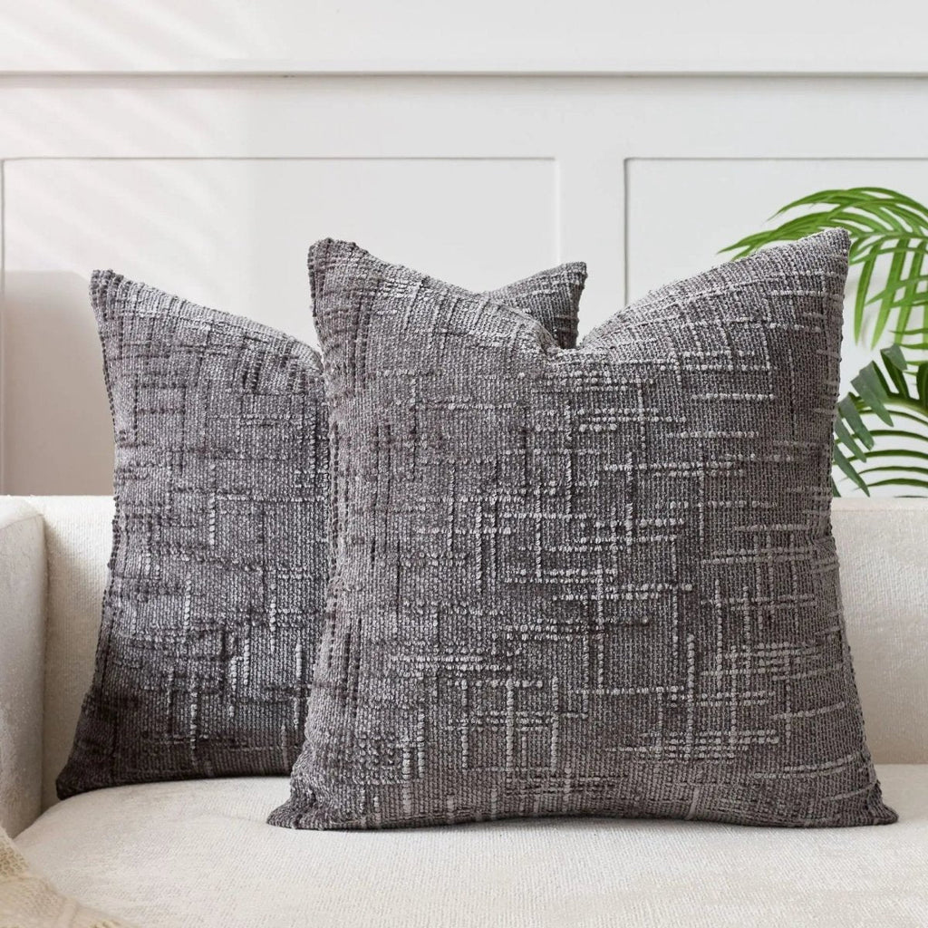 BAMBOCHEN Chenille Throw Pillow With Bamboo Texture For Elegant Home Decor