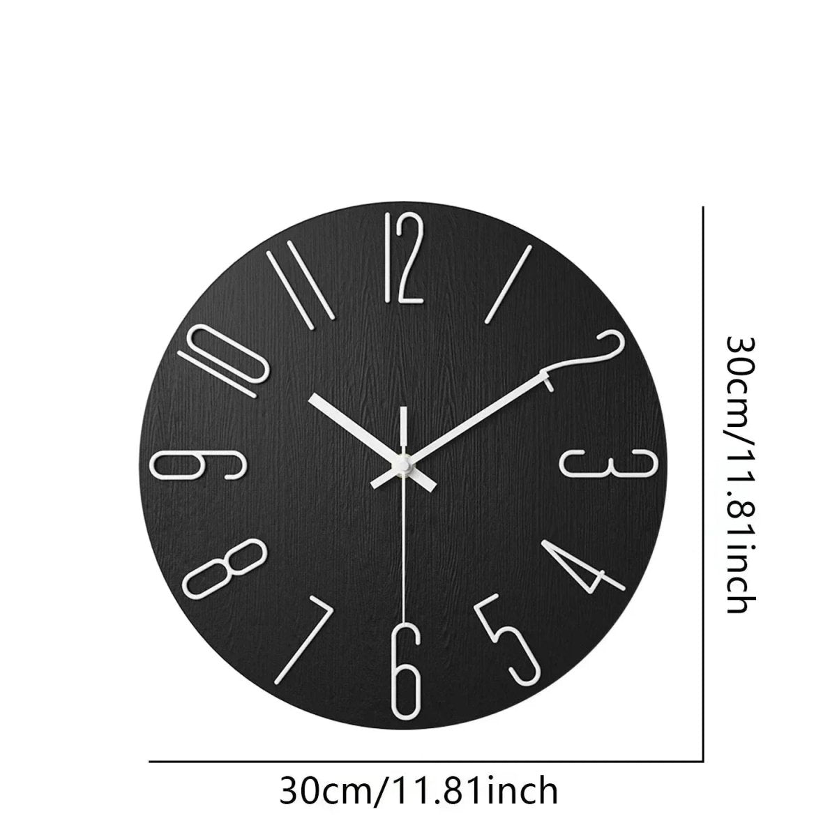 BARETIMBER Ramlös skandinavisk väggklocka i trä för minimalistiska hem