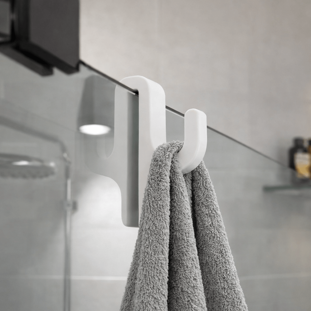 BATHVITRA Vylepšený skleněný sprchový doplněk pro stylovou organizaci koupelny