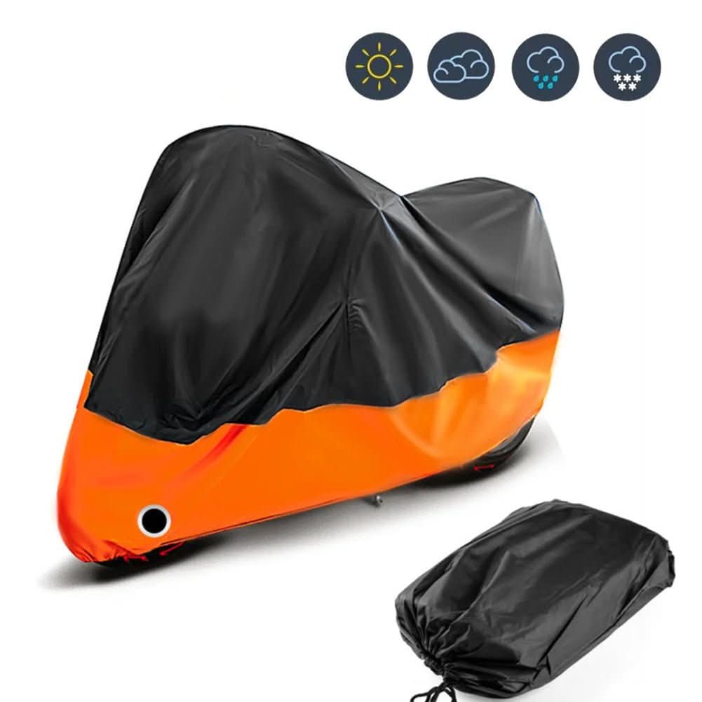 Water-Resistant Motorcycle Cover With UV Protection And Reflective Stripes