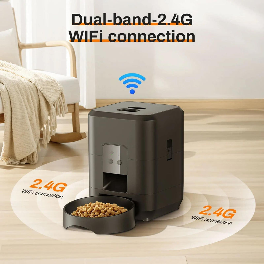 WiFi Smart Pet Feeder With Dual Power For Home Use