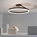 Plafonnier LED en métal doré Solara pour salon