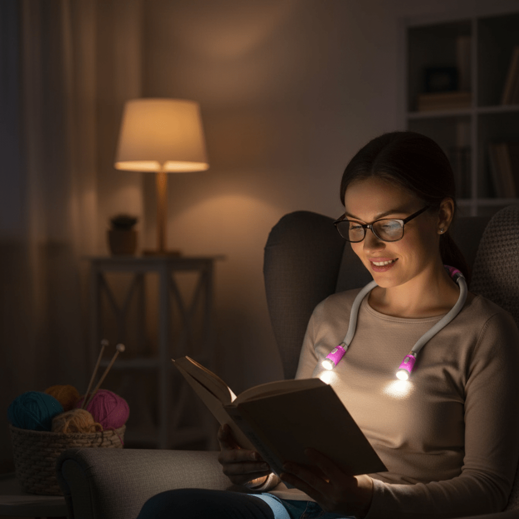 NovaGlow LED-Nackenleuchte für Stricken und Häkeln Bastelleuchte