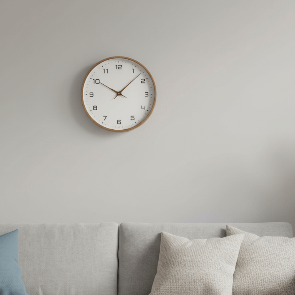 HearthCraft Stylish Solid Wood Wall Clock For Modern Living