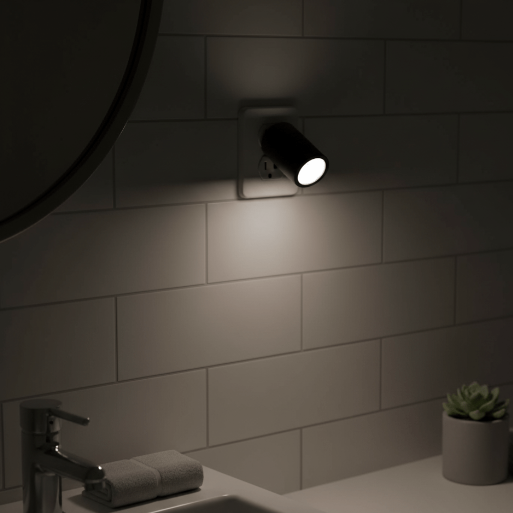 LumaGlow dimmbares LED-Nachtlicht mit Tag-Nacht-Sensor für gemütliche Schlafzimmer