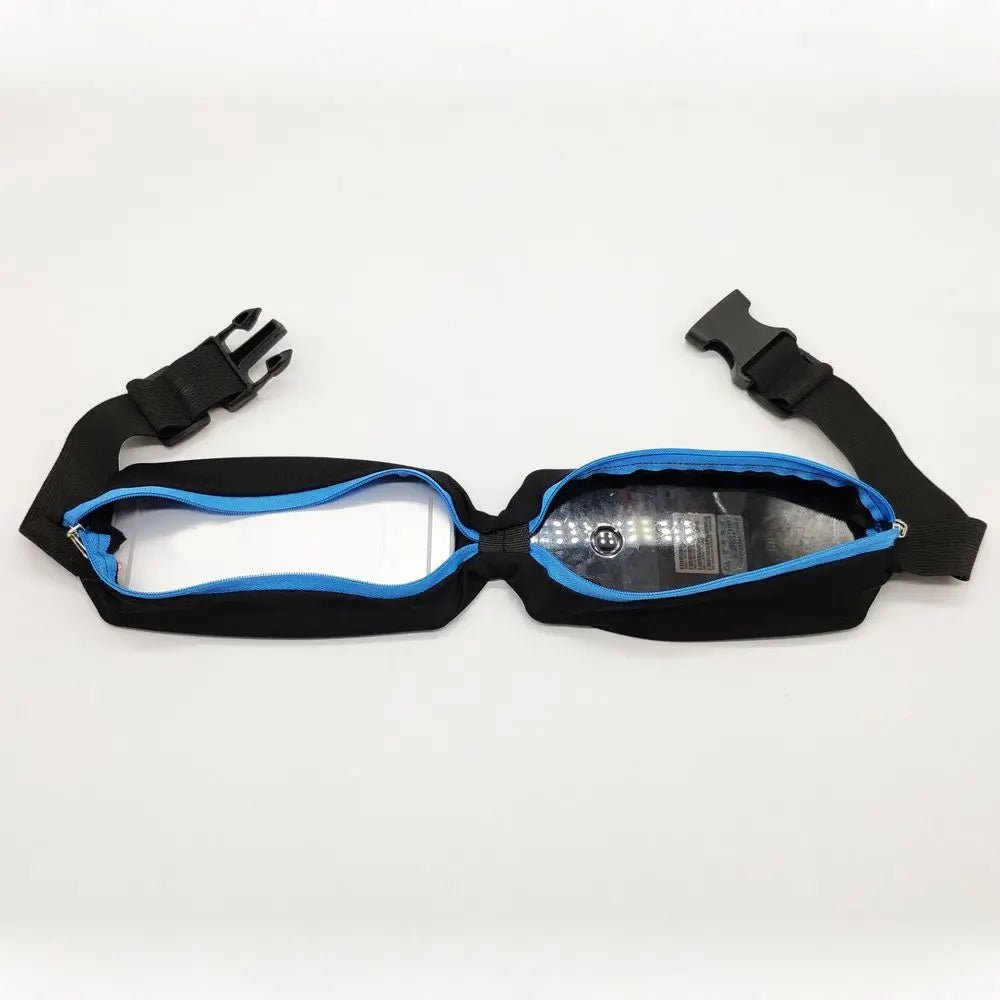 BELTMAX Cinto de Corrida Ajustável e Impermeável com Dois Bolsos