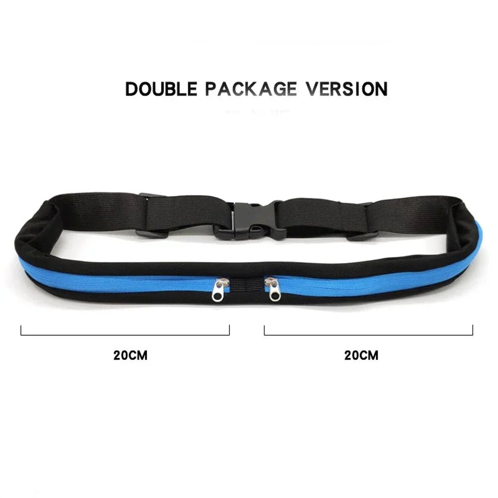 BELTMAX Cinto de Corrida Ajustável e Impermeável com Dois Bolsos