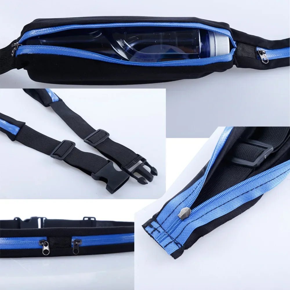 BELTMAX Cinto de Corrida Ajustável e Impermeável com Dois Bolsos