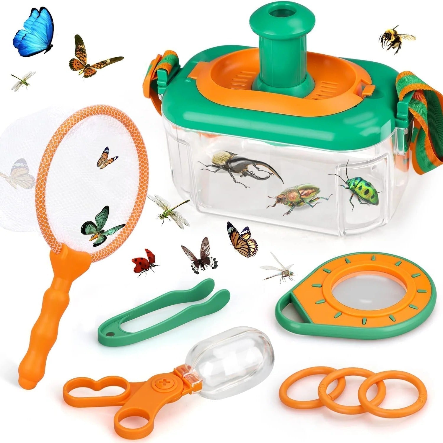 Kids Nature Explorer Kit With Insect Net And Magnifier