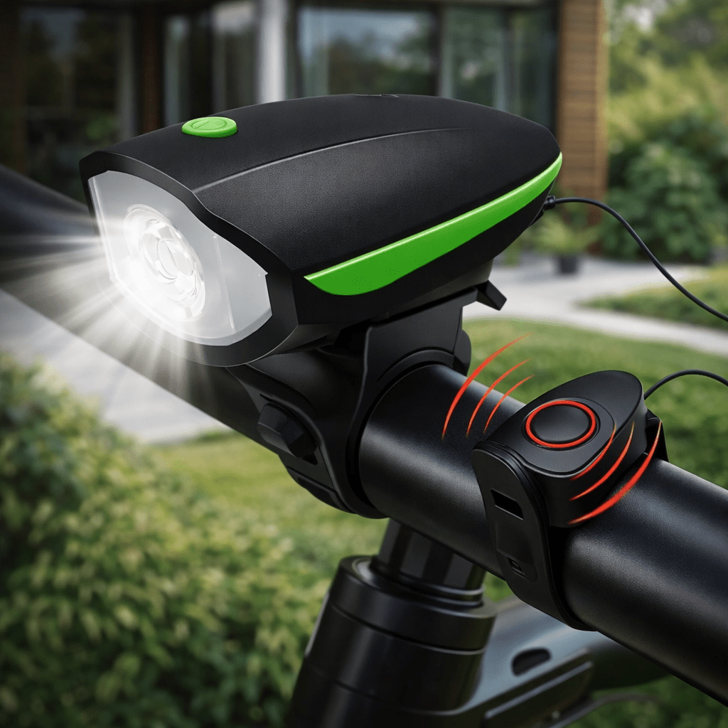 BIKEALERT Lampe de vélo rechargeable avec klaxon pour une conduite plus sûre