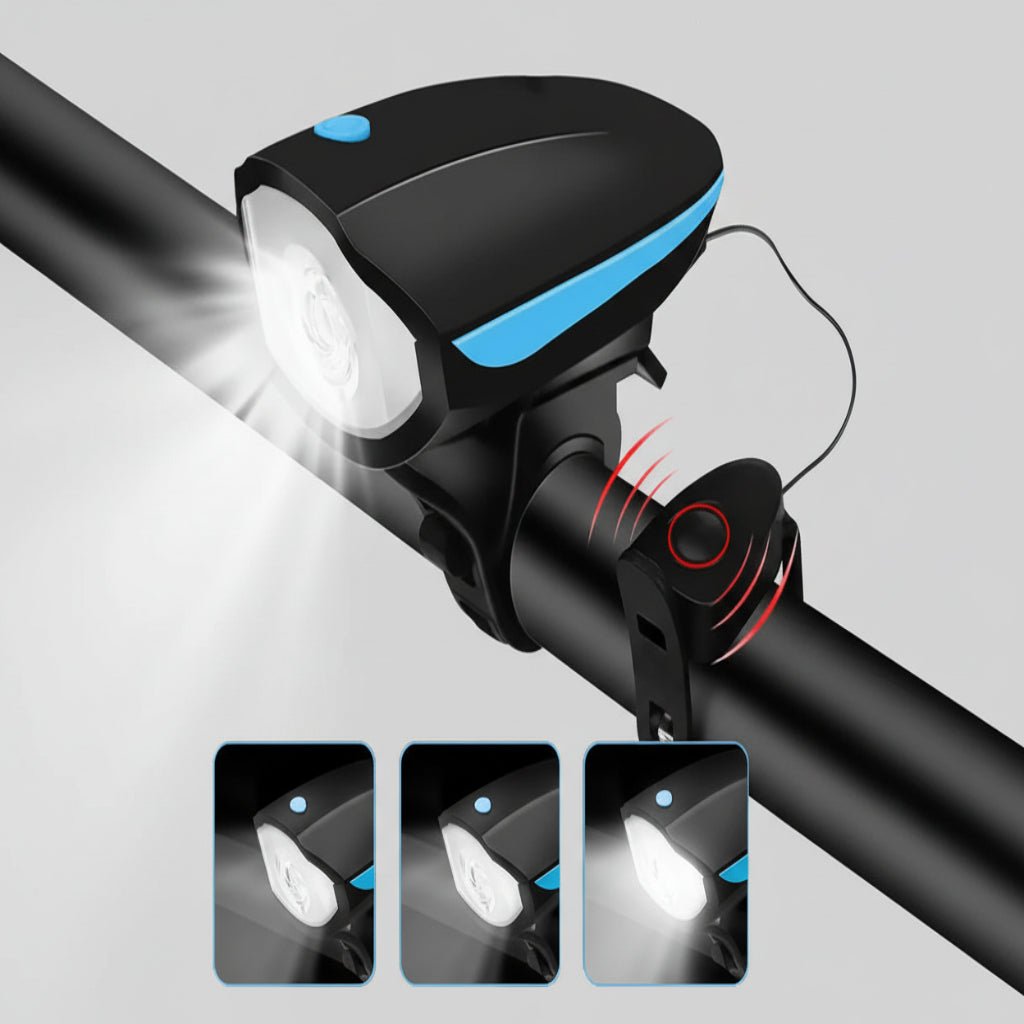 BIKEALERT Lampe de vélo rechargeable avec klaxon pour une conduite plus sûre