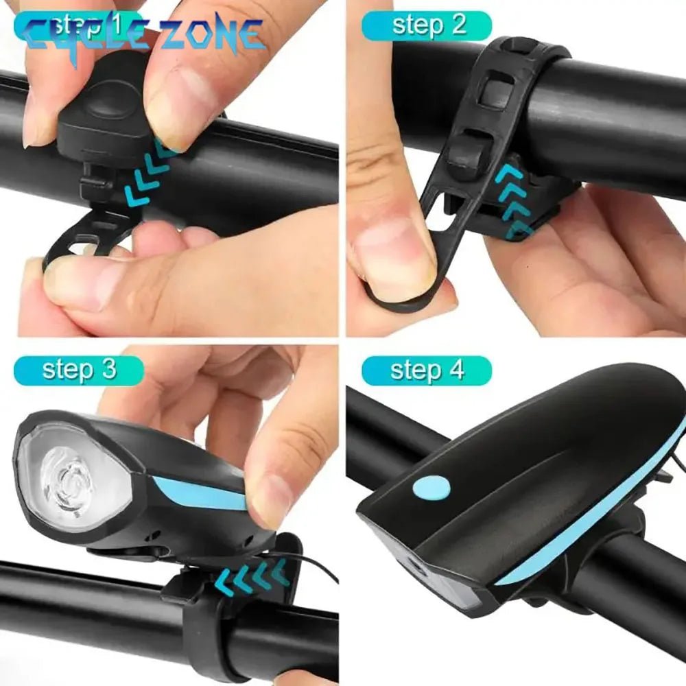 BIKEALERT Lampe de vélo rechargeable avec klaxon pour une conduite plus sûre