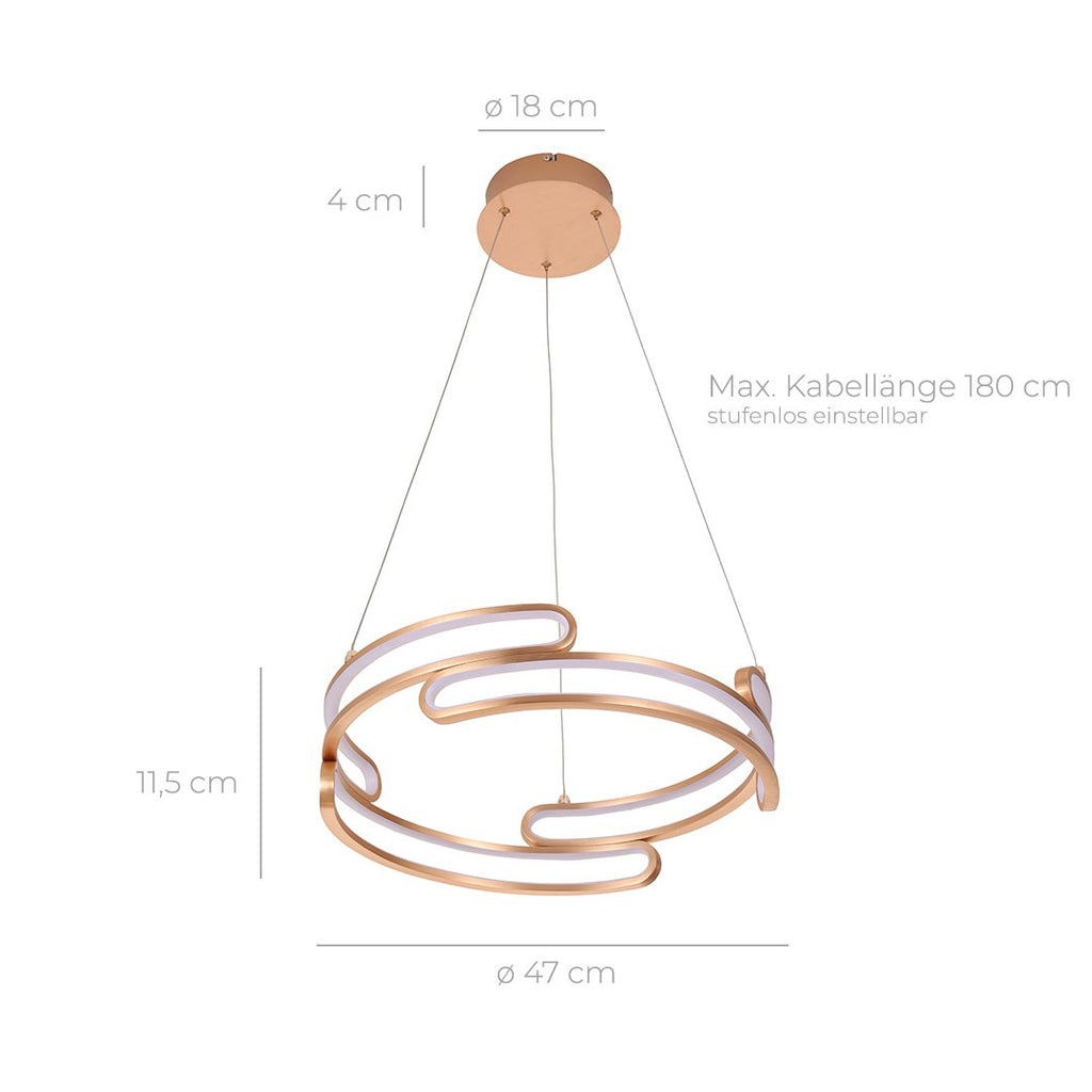 Lampa wisząca Solaro metalowa w stylu industrialnym z diodą LED 2700K