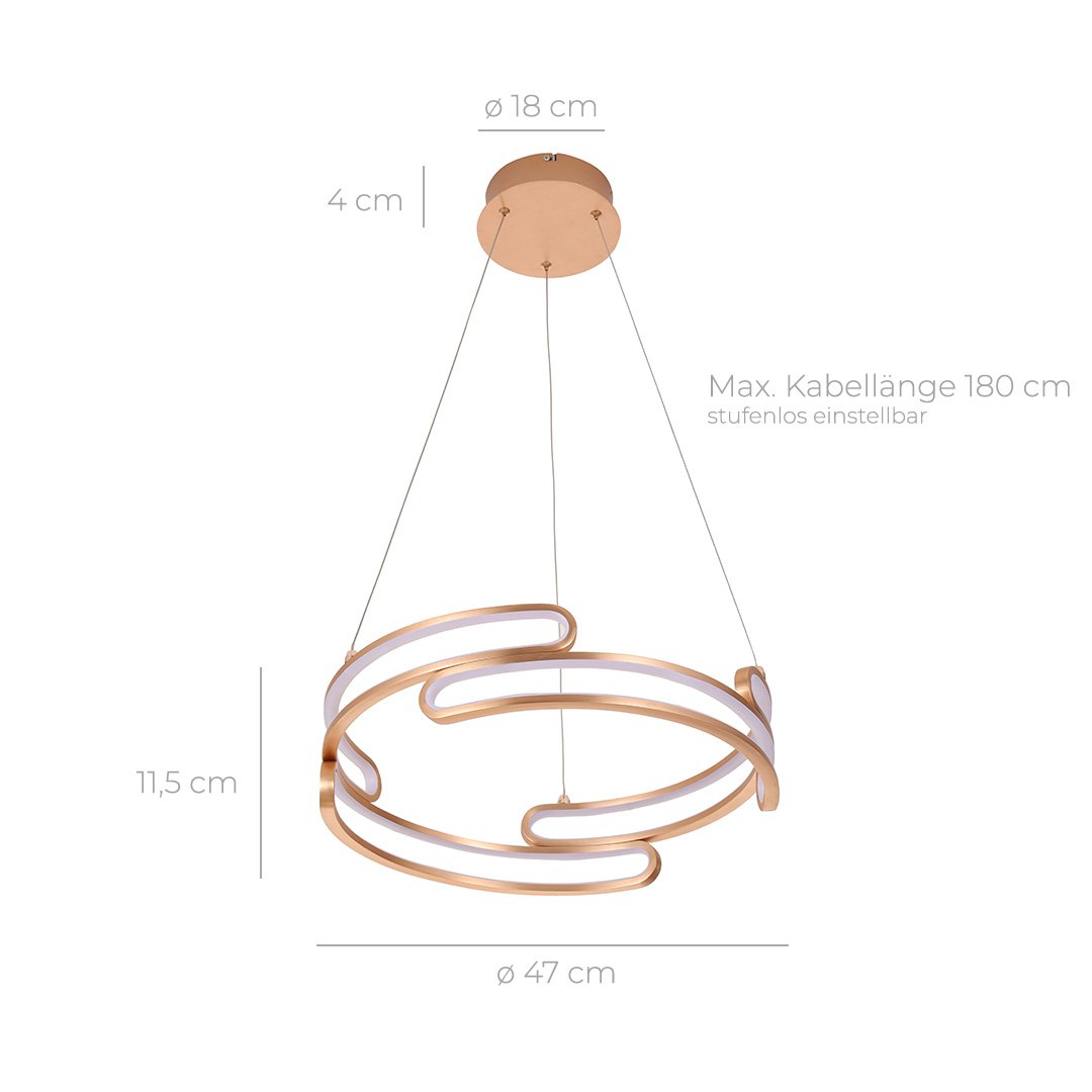 Solaro Metal Pendant Light Industrial Style With 2700K LED