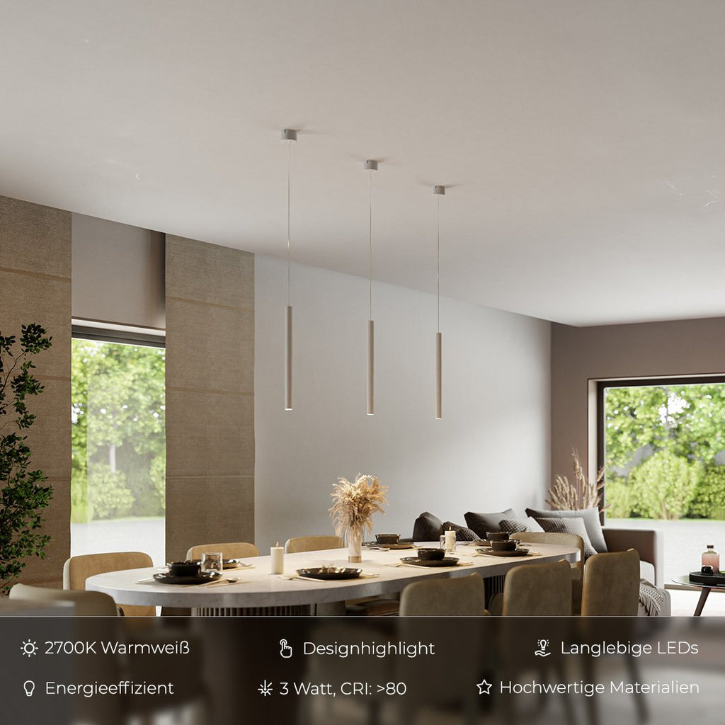 Cirroia Minimal Pendant Light by Lumenry Aluminum LED Hanging Lamp