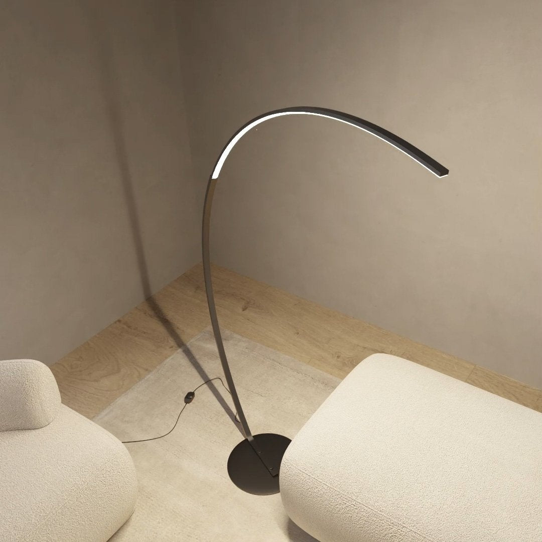 LumenArc LED Floor Lamp With Foot Switch Matte Black