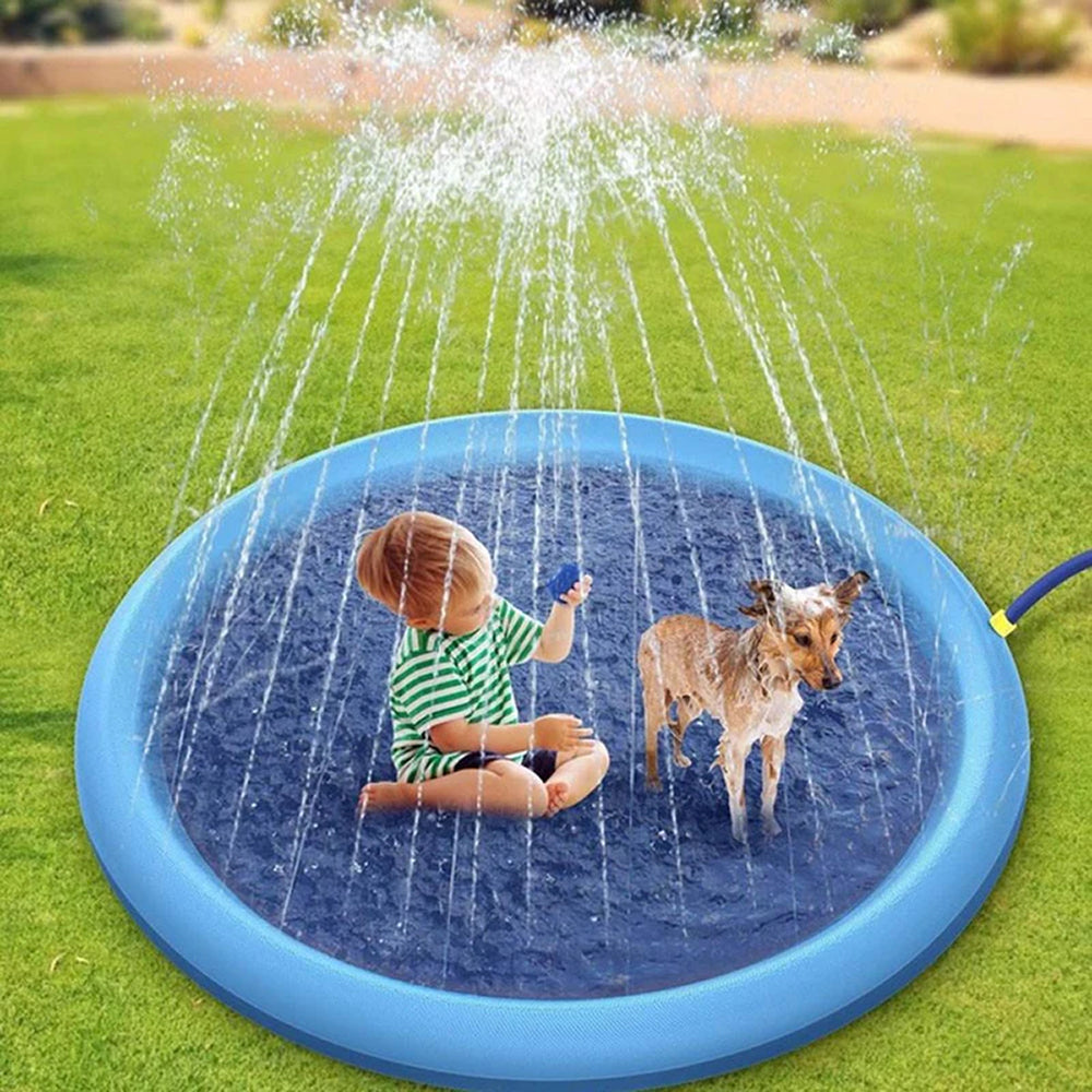 Tappetino d'acqua per animali domestici da esterno per divertenti giochi d'acqua in giardino
