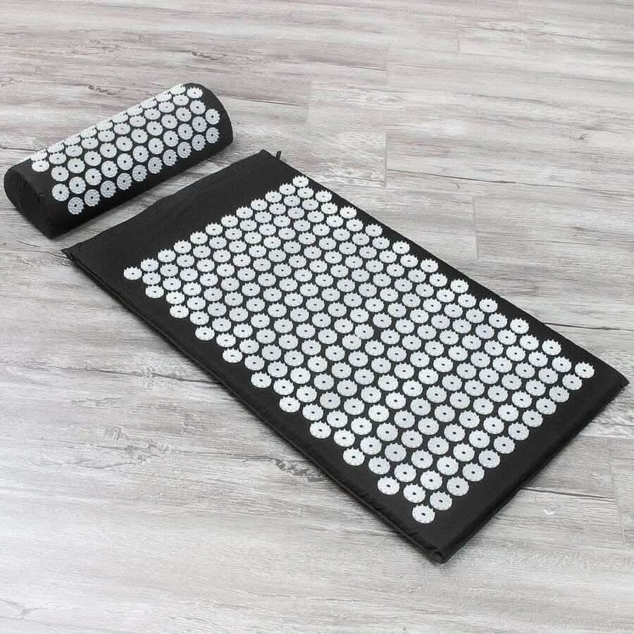 Set Tappetino Yoga e Cuscino CalmFlex per Agopressione e Sollievo Naturale dal Dolore a Casa