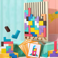 BLOCKWISE Trä Tetris Stapelleksak för att Lära och Leka