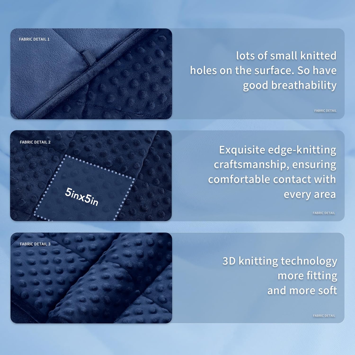 Manta con peso Cozy Comfort de puntos con microfibra refrescante para suavidad en todas las estaciones