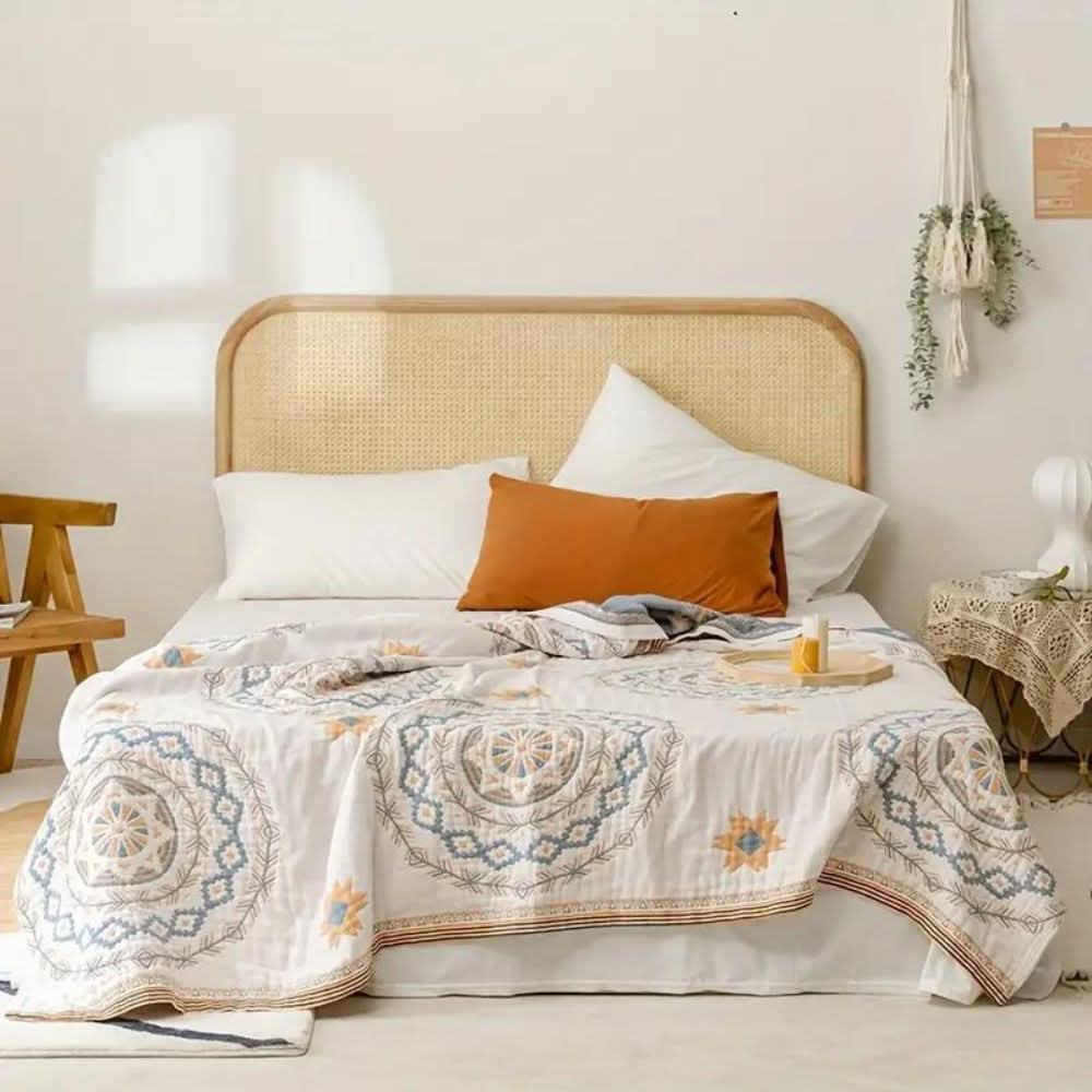 Přehoz BohoHaven Cotton Mandala pro vnitřní i venkovní použití