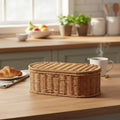 BOHOVINE Boho Imitation Rattan Basket For Stylish Home Organization